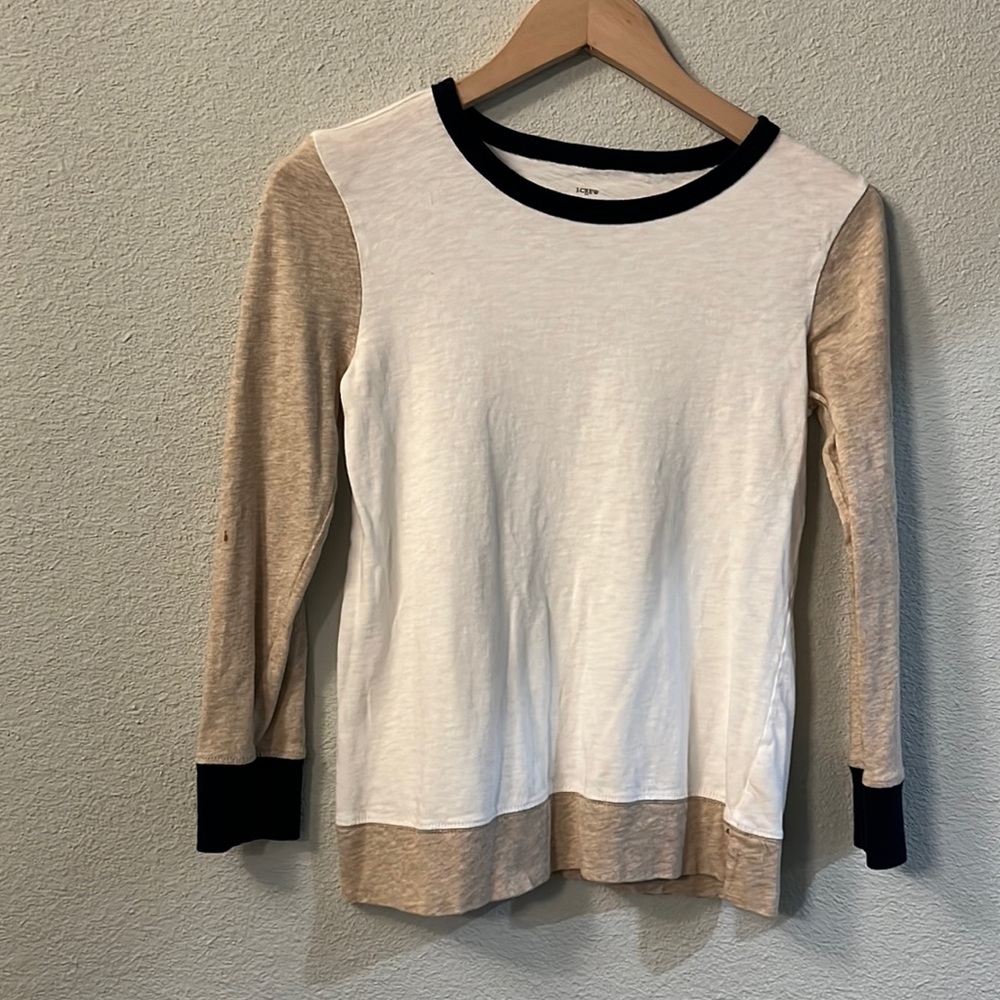 J Crew Quarter Sleeve Baseball Tee